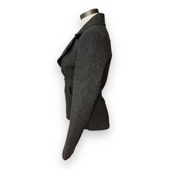 Betabrand SoHo Moto Biker Bomber Jacket Sz S Asymmetrical Full-Zip Blue lined - Picture 7 of 12